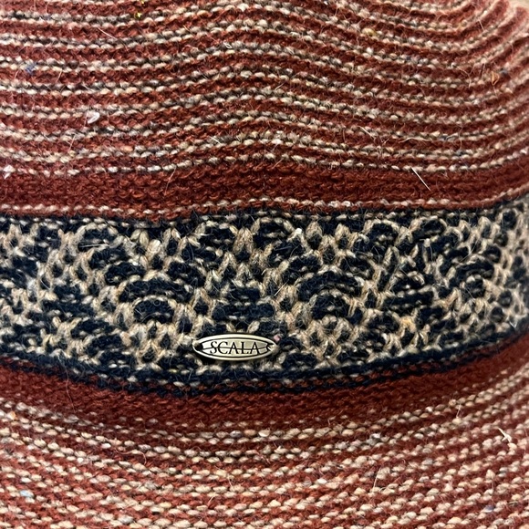 Women’s Burgundy Panama Hat Scala Old Country Road Hat - Picture 3 of 7